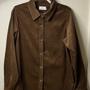 Onia Jumbo Corduroy Overshirt Men's | Bison  Color Size L